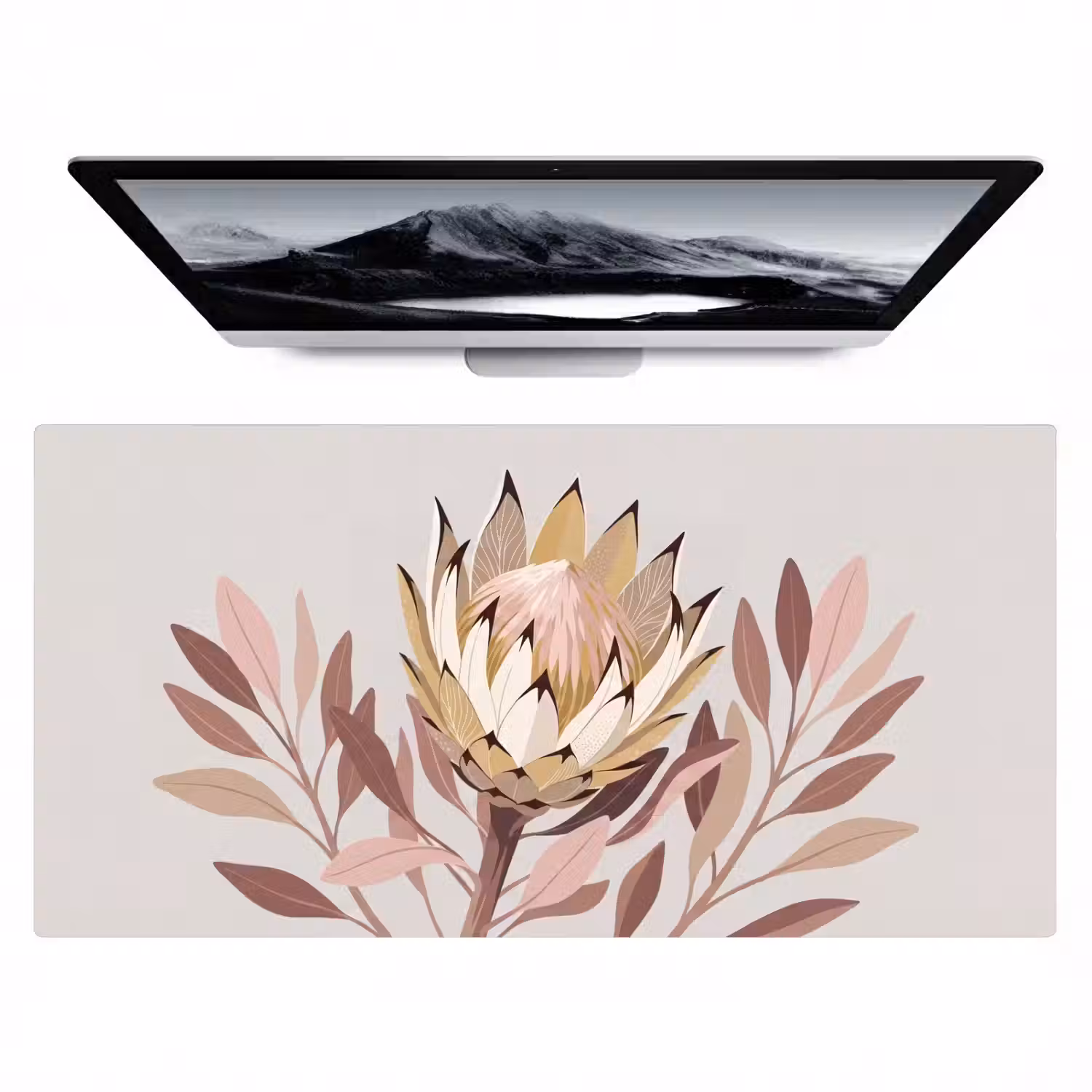 Protea - Bloem - Botanisch - Beige Muismat XXL klein -zzz3d