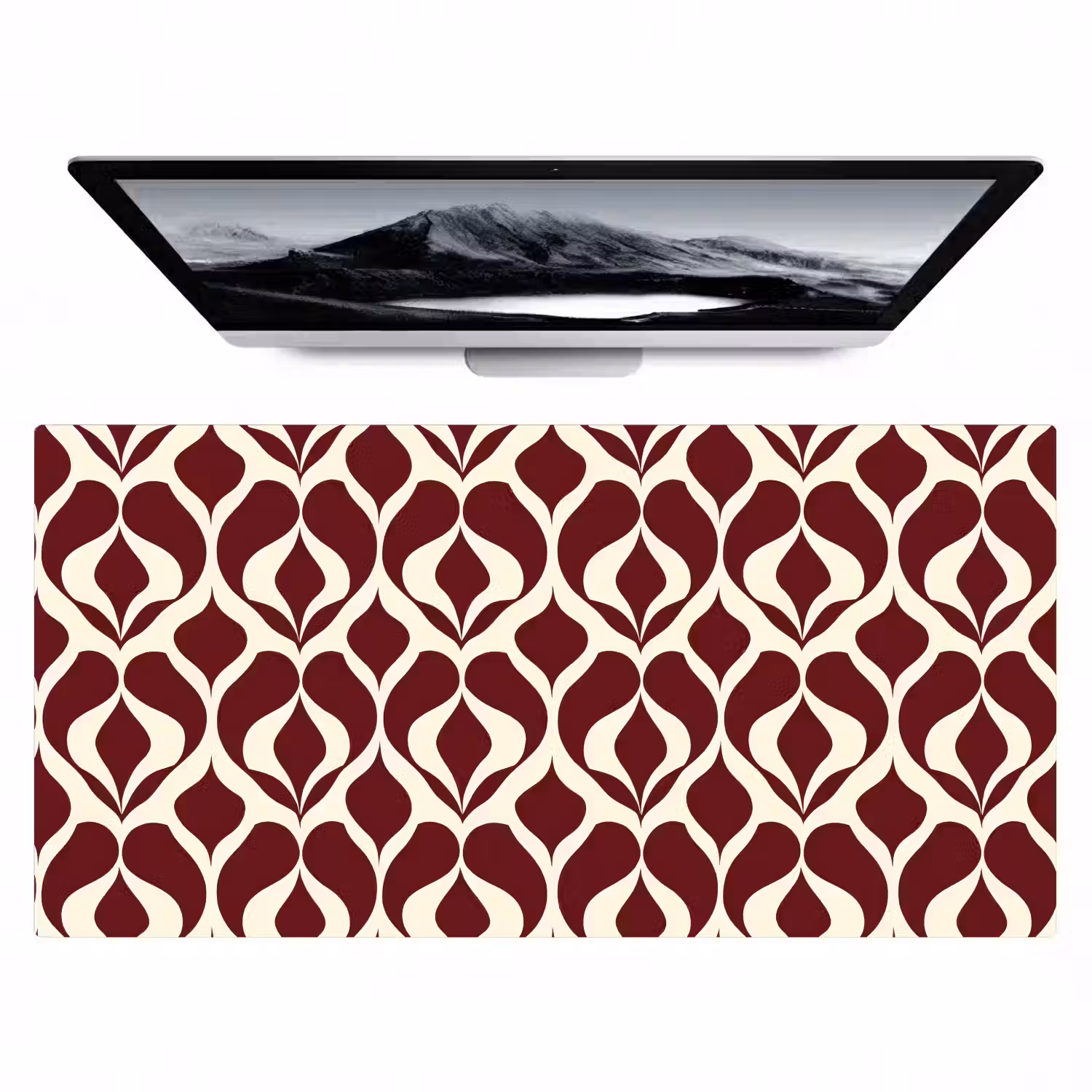 Rood - Druppelpatroon - Grafisch Muismat XXL klein 681 -zzz3d