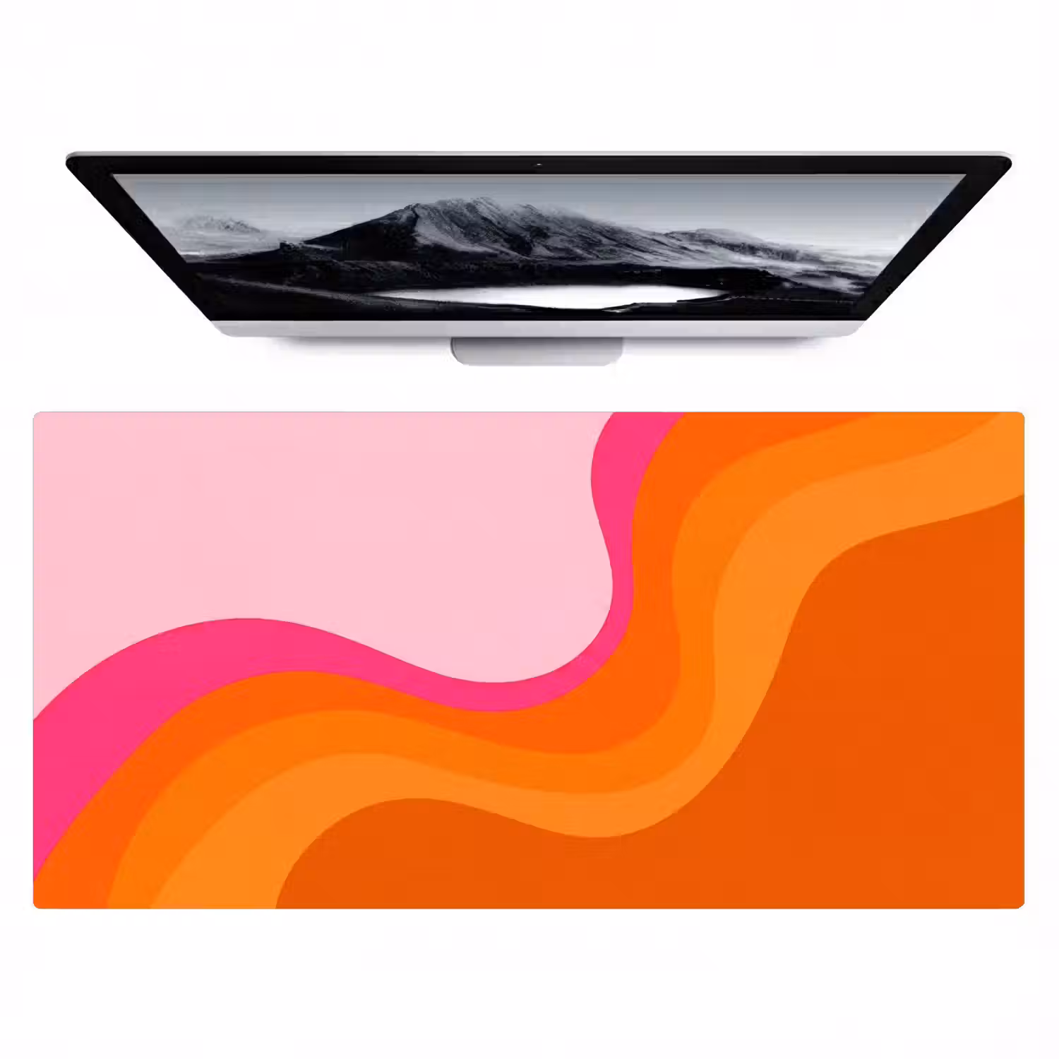 Retro - Waves - Kleurrijk Muismat XXL klein -zzz3d