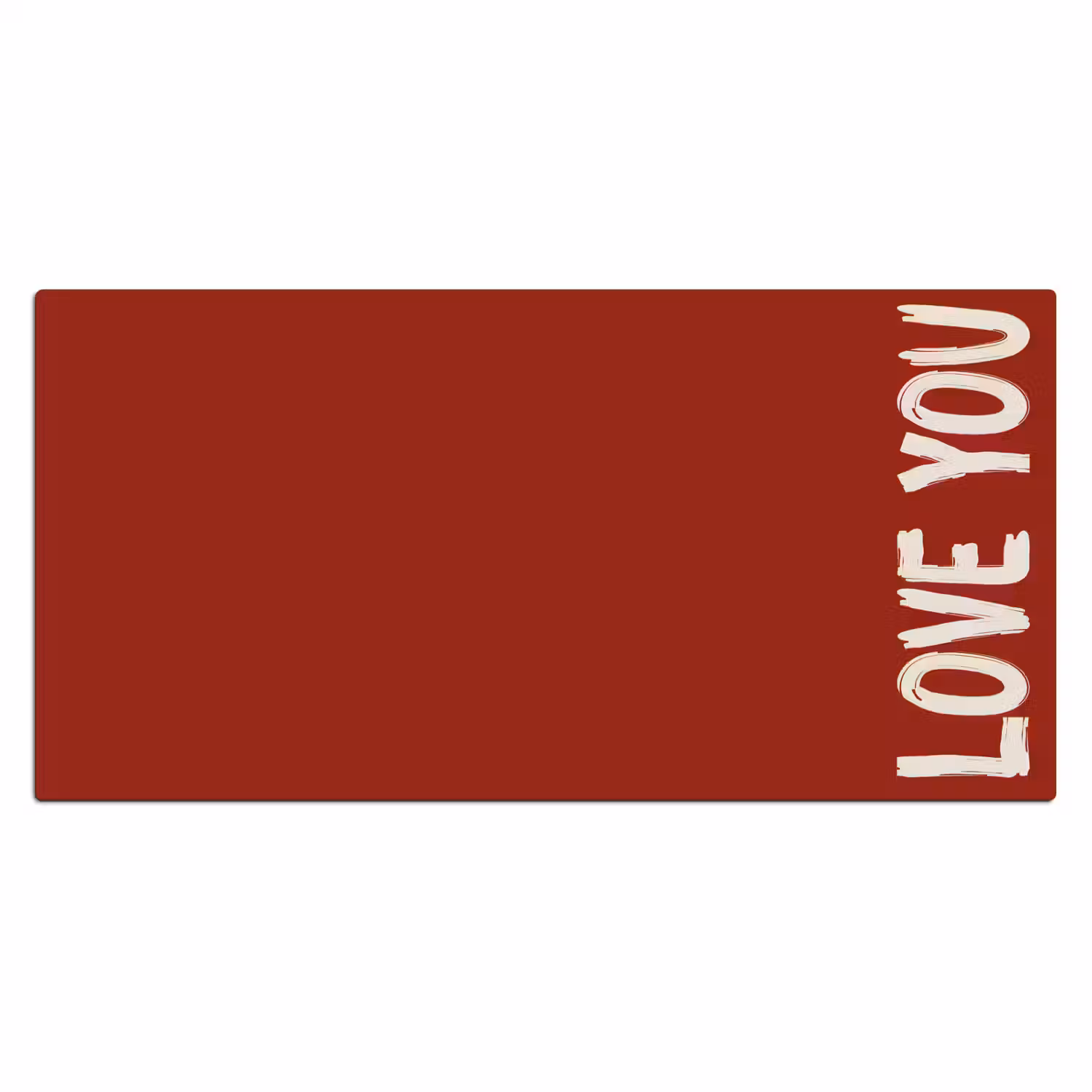 Schuin - Loveyou - Rood Muismat XXL klein -3d_leeg