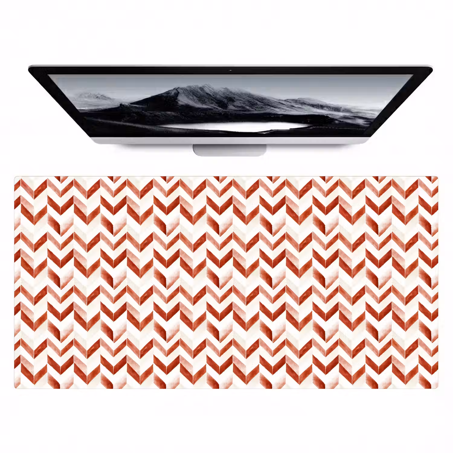 Strepen - Rood - Wit - Patroon Muismat XXL klein 681 -zzz3d