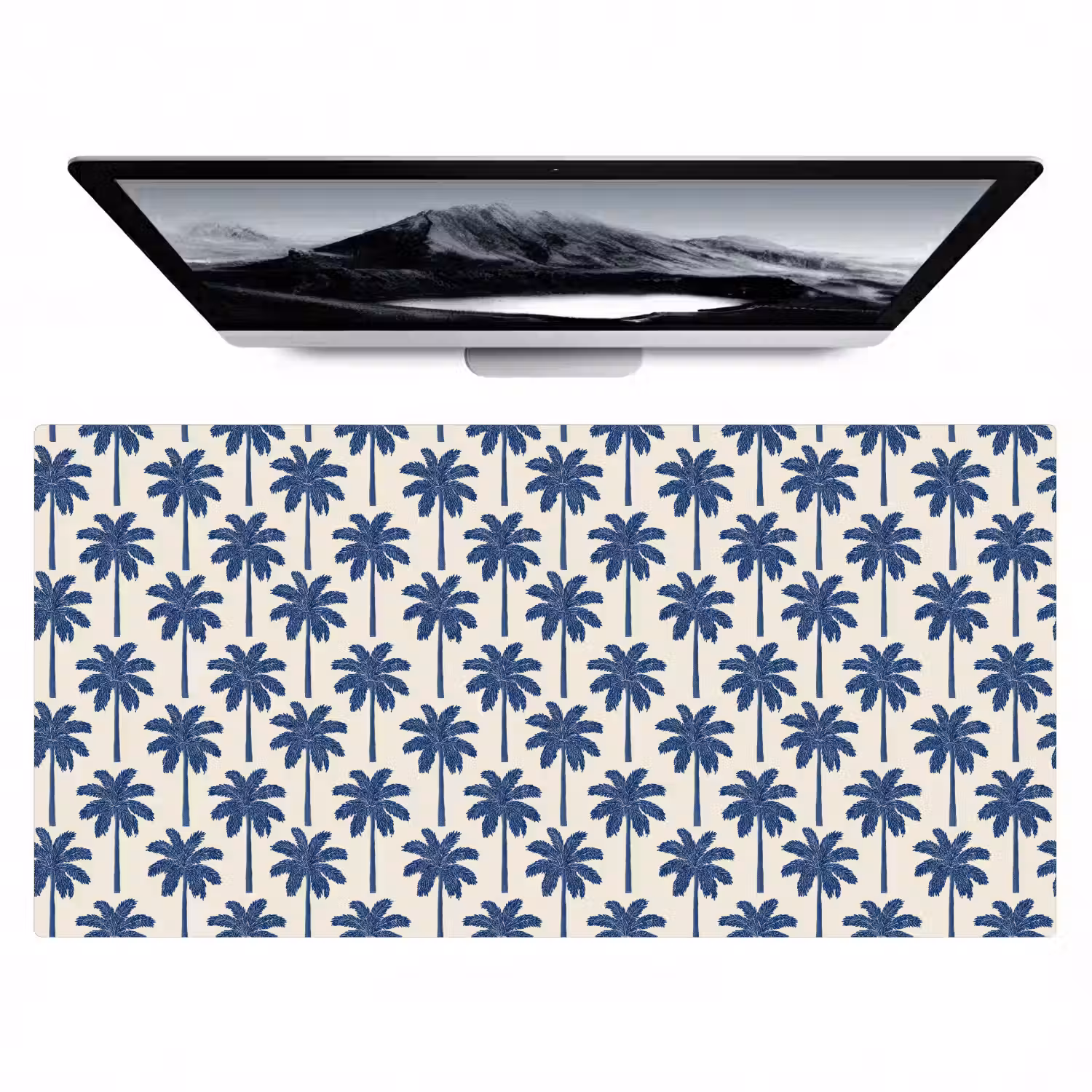 Symmetrisch - Palm - Blauw Muismat XXL klein 681 -zzz3d