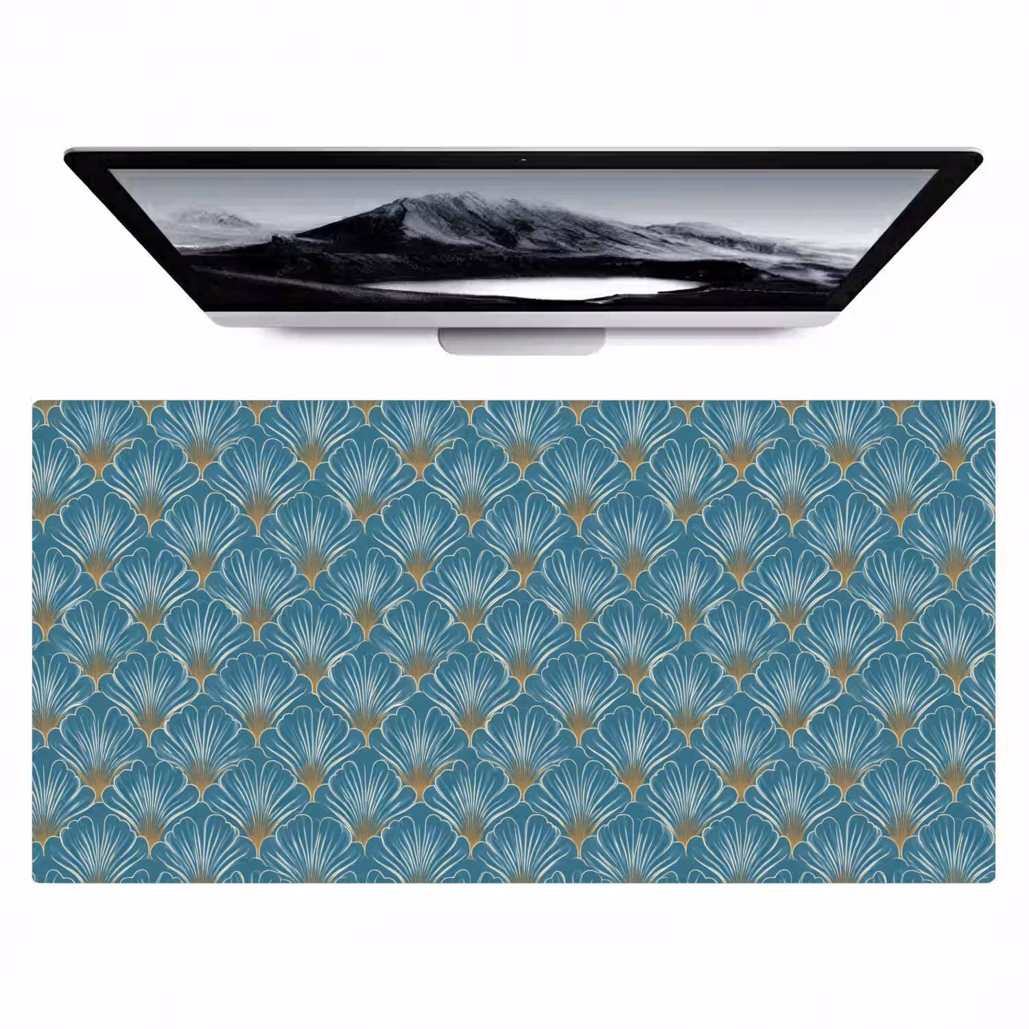 Symmetrisch - Patroon - Blauw Muismat XXL klein 681 -zzz3d