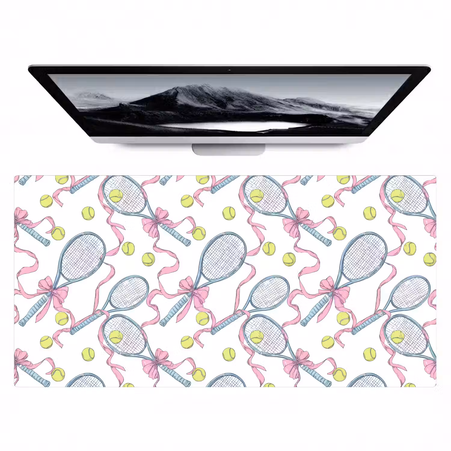 Tennis - Strikken - Kleurrijk Muismat XXL klein 681 -zzz3d