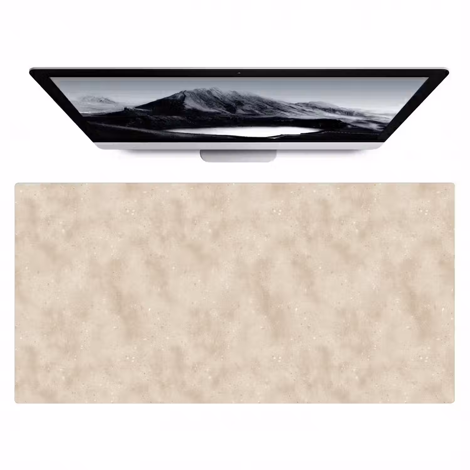 Structuur - Spikkels - Beige Muismat XXL klein 681 -zzz3d