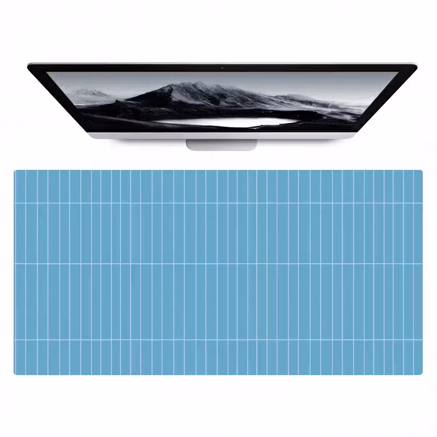 Tegel - Langwerpig - Patroon - Blauw Muismat XXL klein 681 -zzz3d