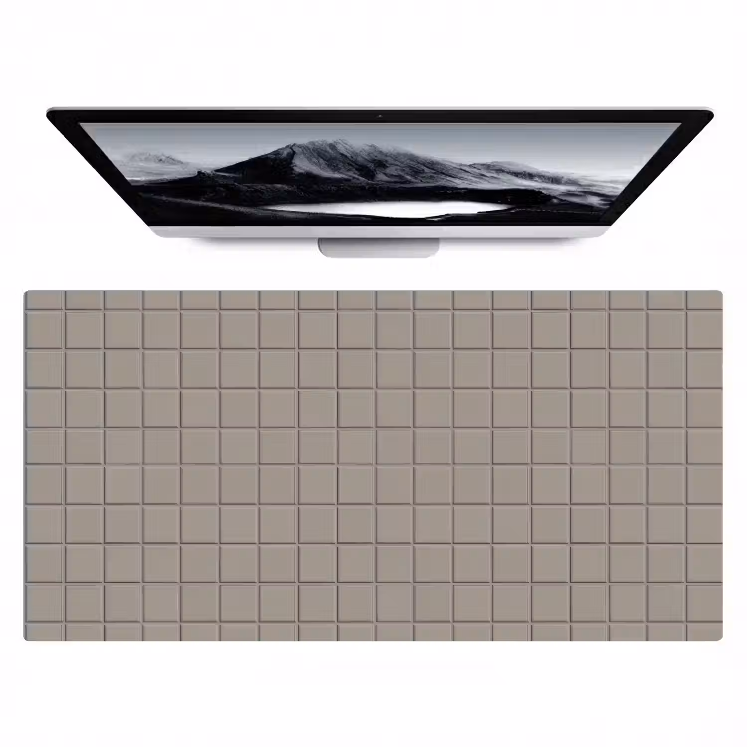 Tegel - Patroon Kiezel - Grijs Muismat XXL klein 681 -zzz3d