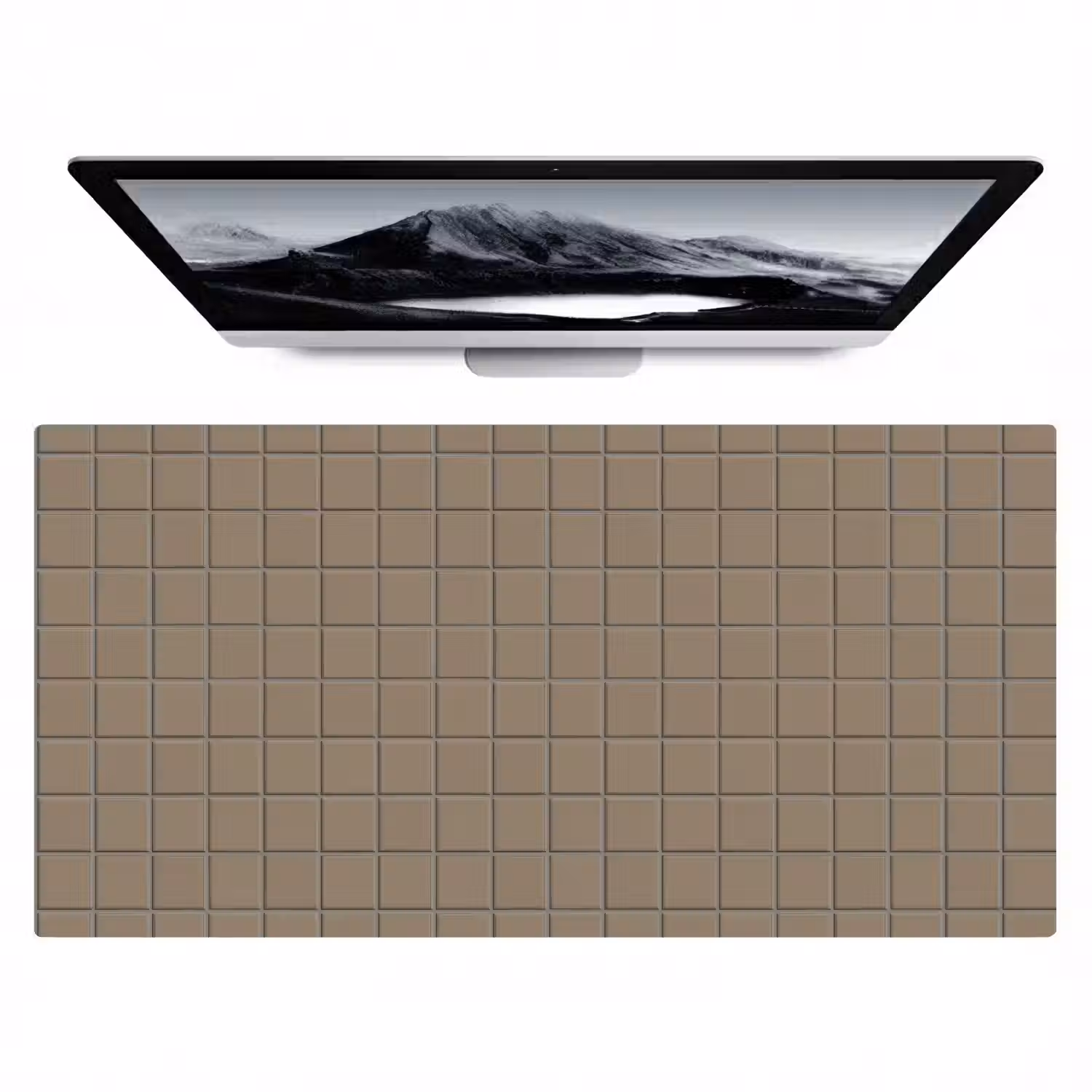 Tegel - Patroon - Taupe Muismat XXL klein 681 -zzz3d
