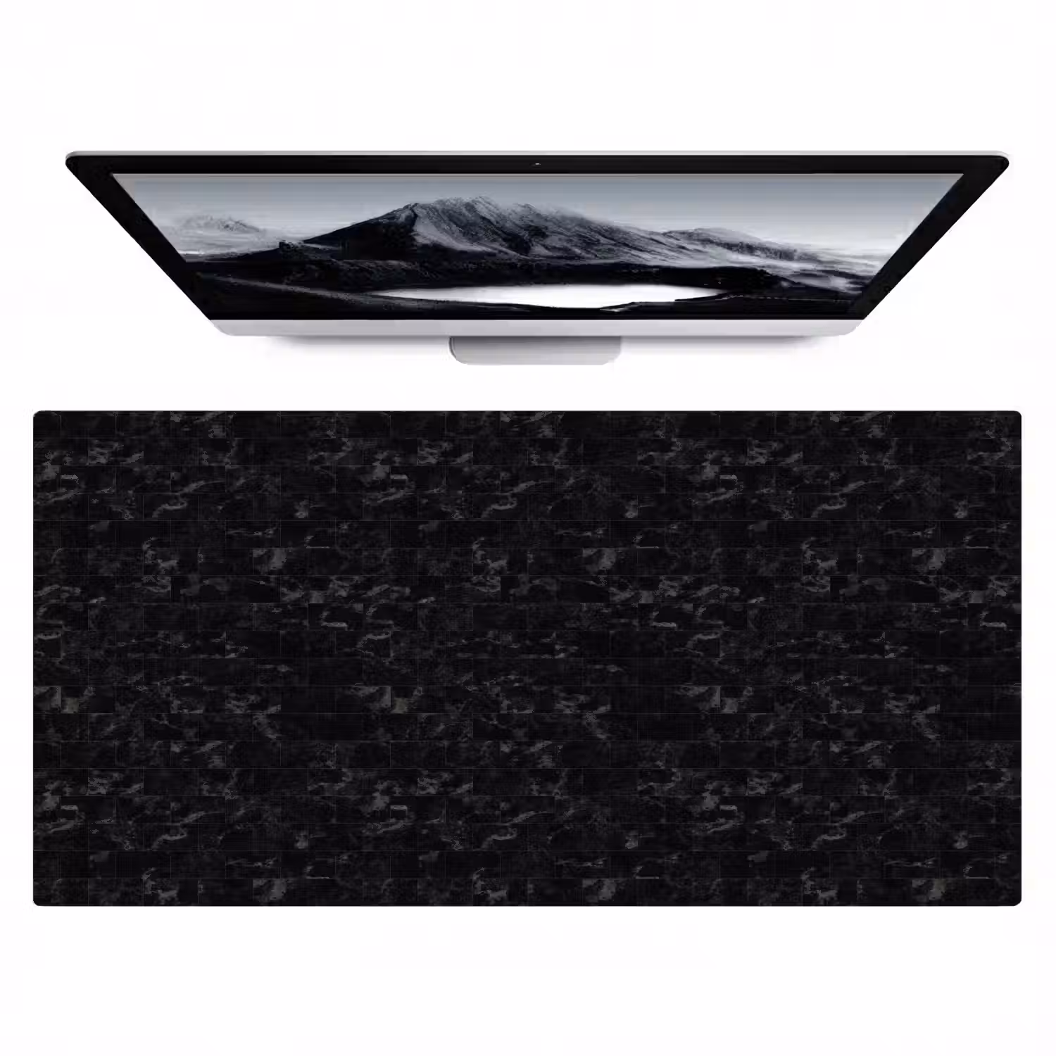 Tegels - Patroon - Marmer - Zwart Muismat XXL klein 681 -zzz3d