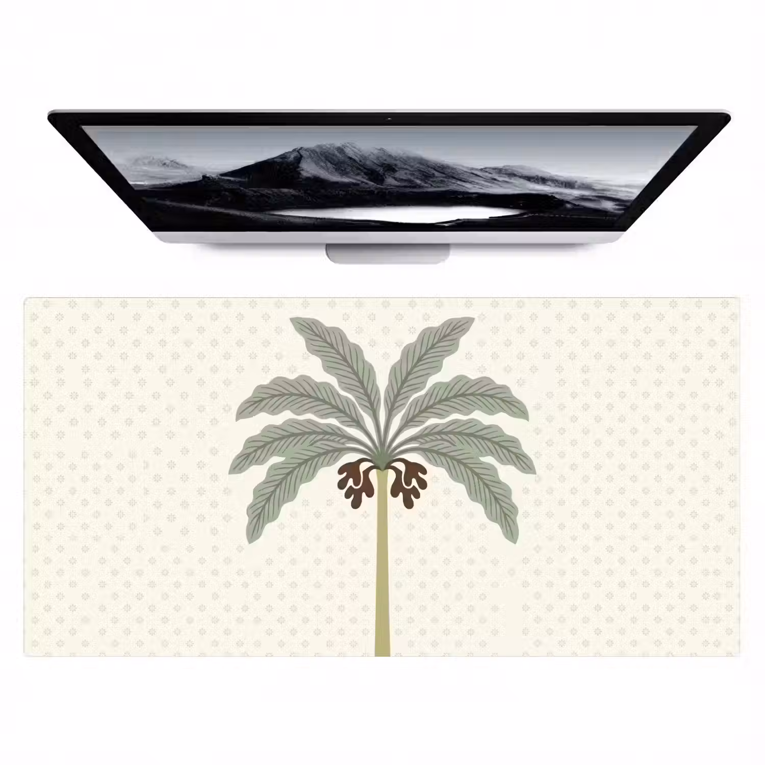 Boom - Bladeren - Groen - Decoratief - Beige Muismat XXL klein -zzz3d