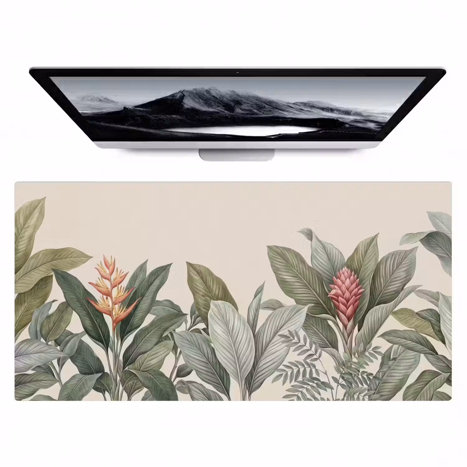 Tropisch - Planten - Modern - Groen Muismat XXL klein -zzz3d