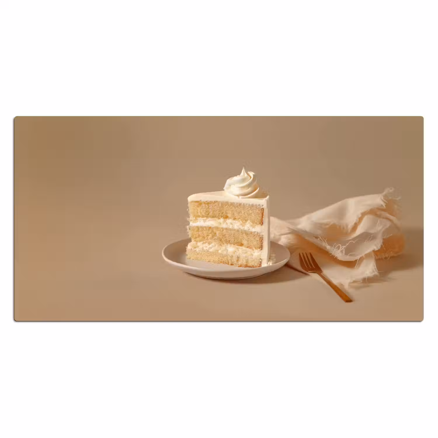 Vanilletaart - Cake - Romig Muismat XXL klein -3d_leeg