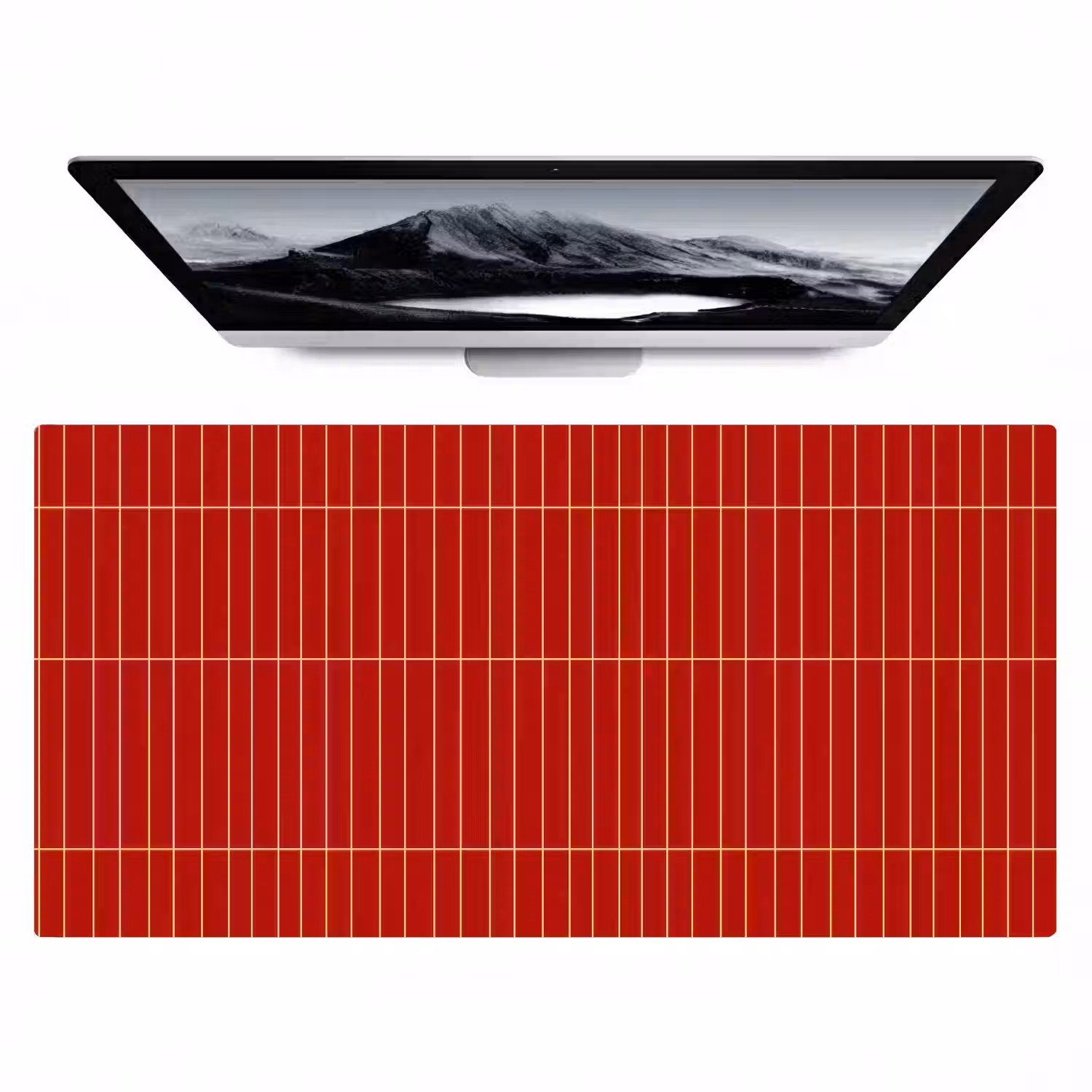 Verticaal - Wandtegel - Helderrood Muismat XXL klein 681 -zzz3d