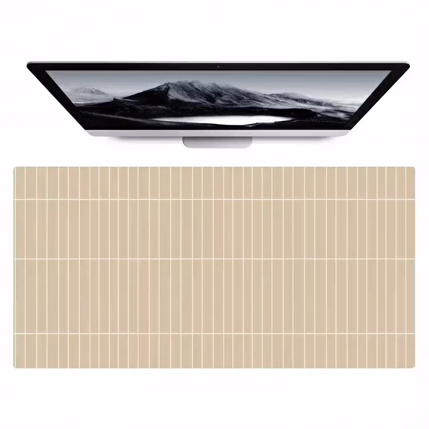 Verticaal - Wandtegel - Crème - Beige Muismat XXL klein 681 -zzz3d