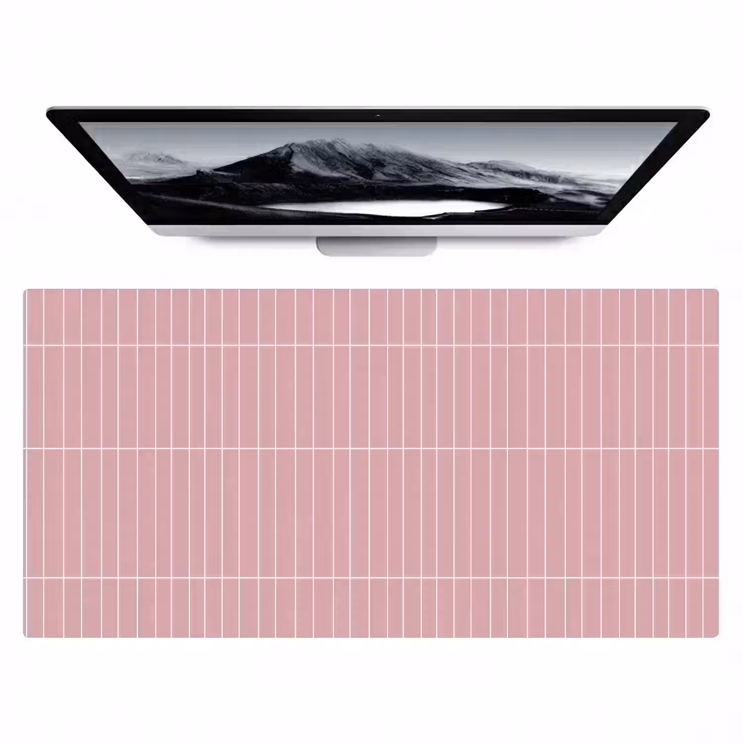 Verticaal - Wandtegel - Lichtroze Muismat XXL klein 681 -zzz3d
