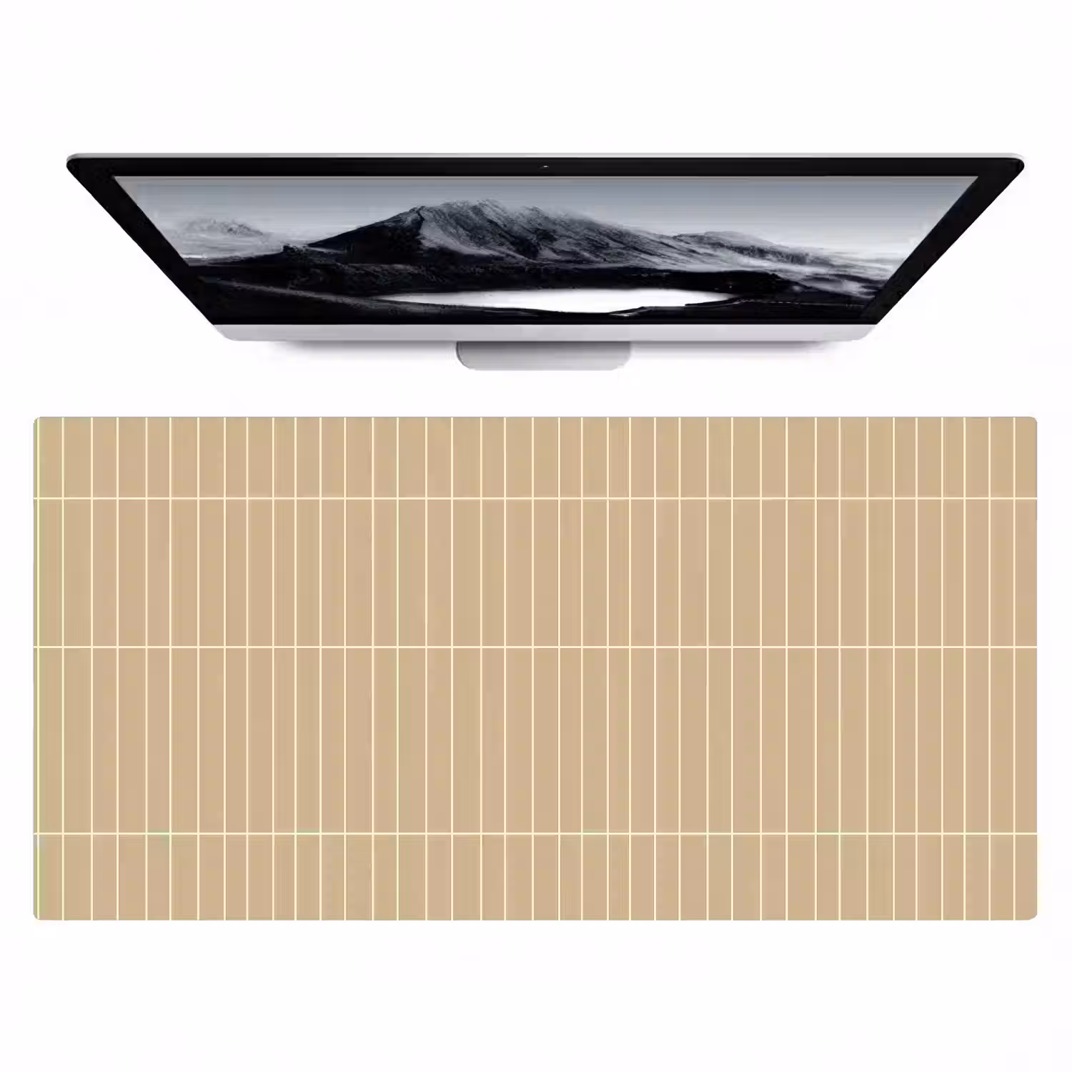 Verticaal - Wandtegel - Zand - Beige Muismat XXL klein 681 -zzz3d