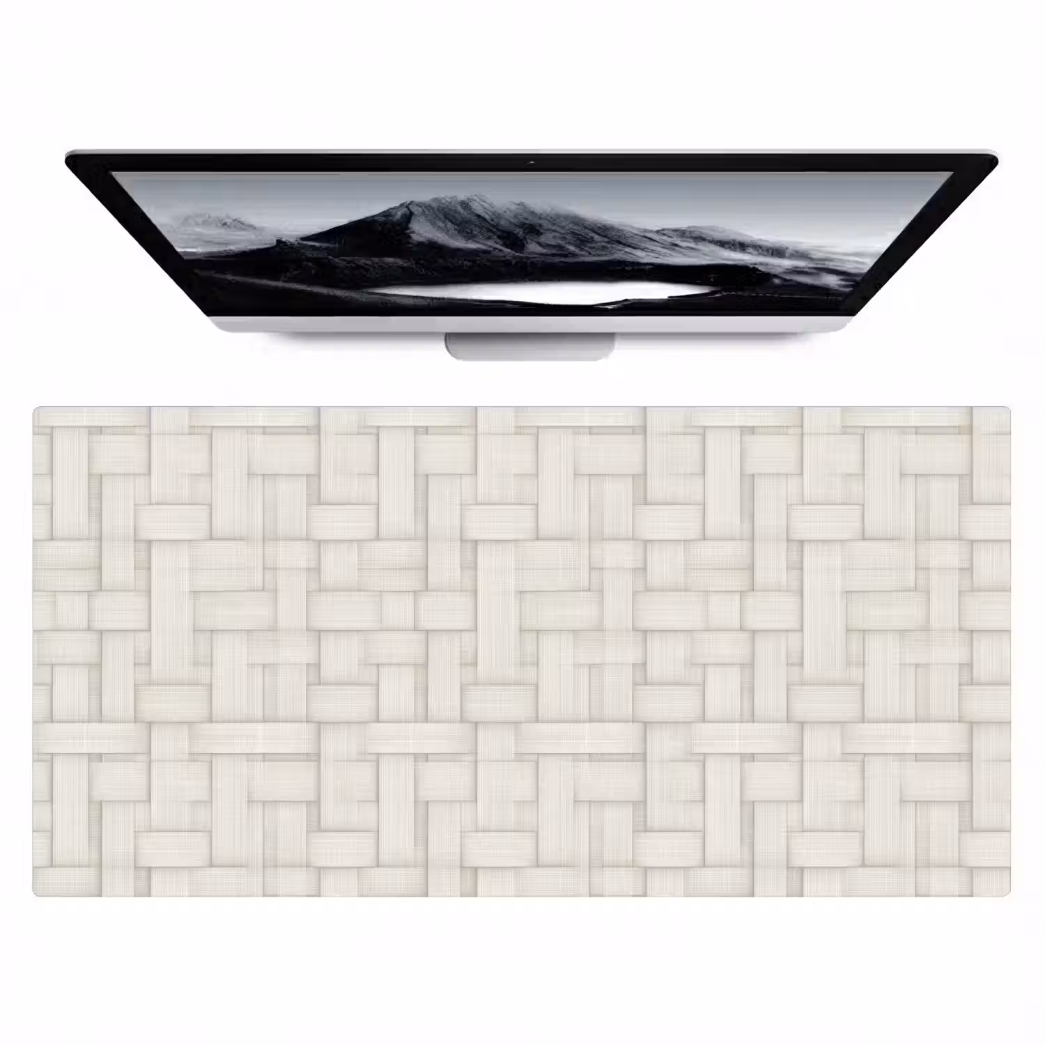 Vlechtwerk - Banen - Beige Muismat XXL klein 681 -zzz3d
