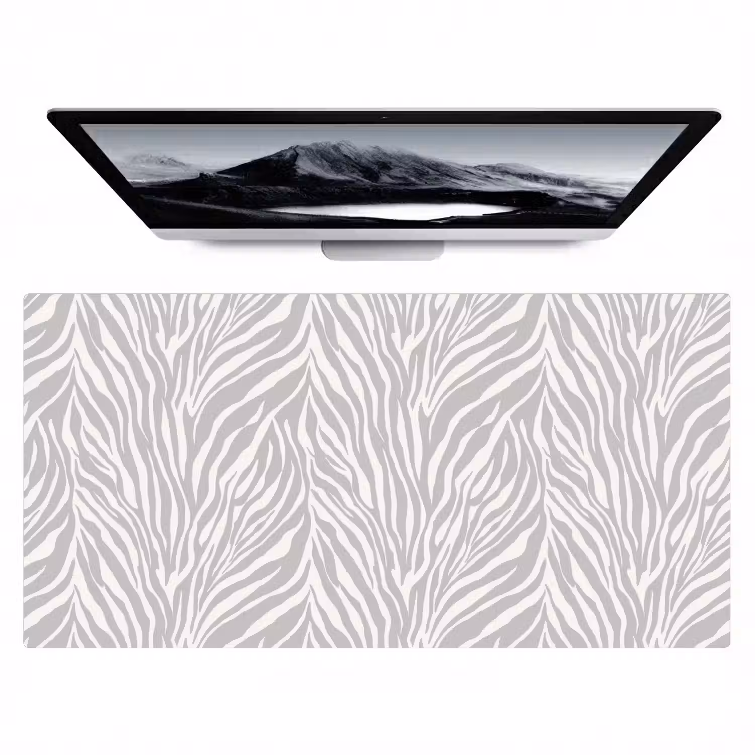 Zebra - Motief - Grijs Muismat XXL klein 681 -zzz3d