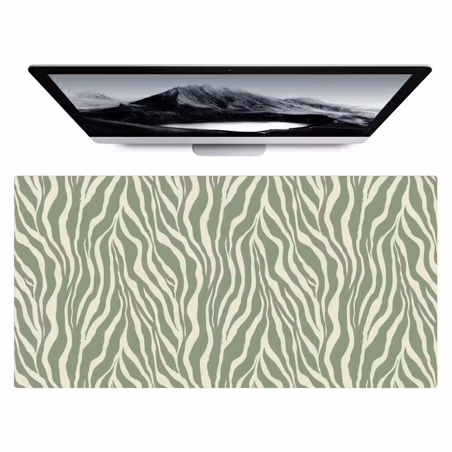 Zebra - Motief - Groen Muismat XXL klein 681 -zzz3d