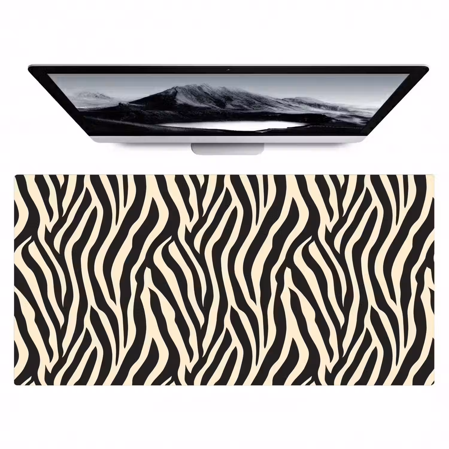 Zebra - Print - Klassiek - Zwart Muismat XXL klein 681 -zzz3d