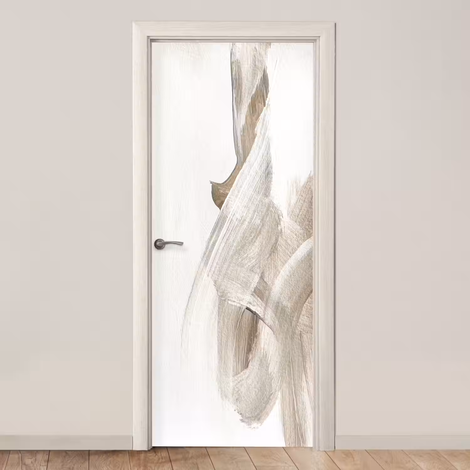 Abstract - Moderne kunst - Beige deurposter klein -3d_beige