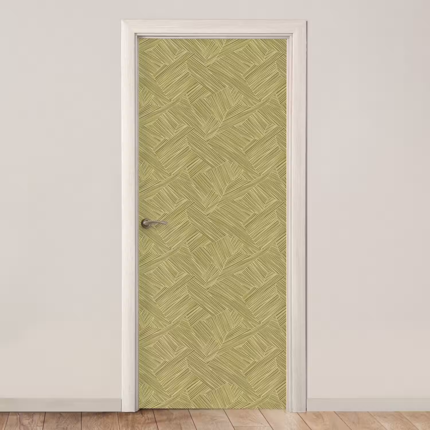 Abstract - Modern - Groen deurposter klein 289 -3d_beige