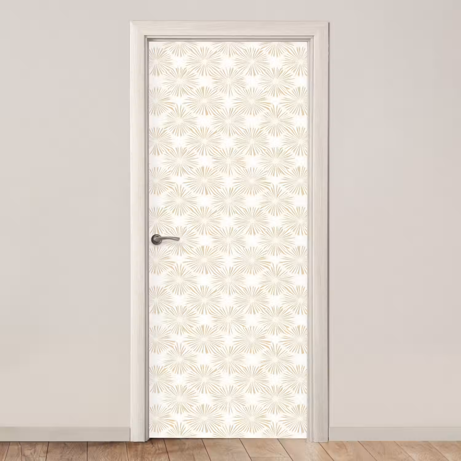 Abstract - Motief - Beige deurposter klein 289 -3d_beige
