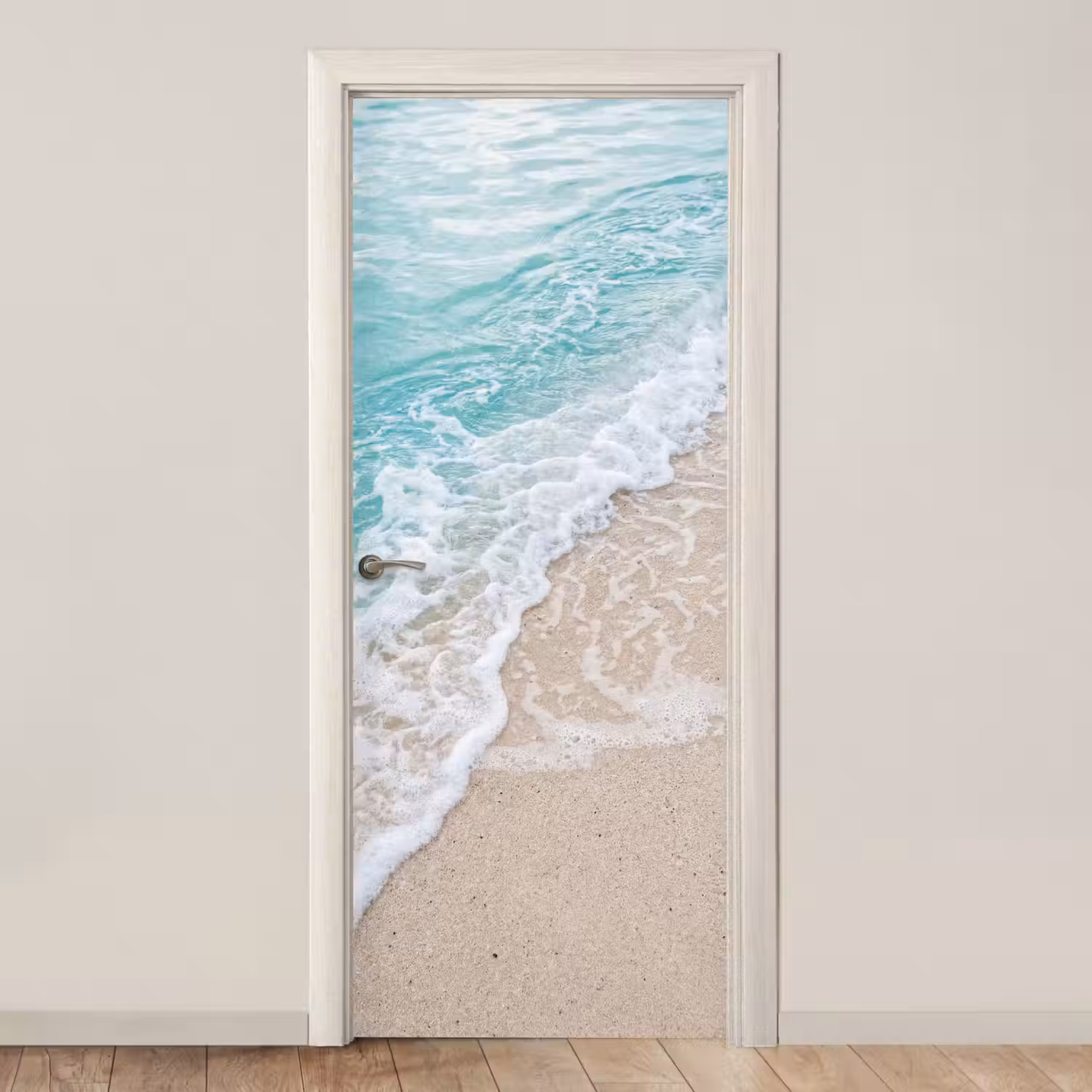 Strand - Zee - Golf - Natuur - Blauw deurposter klein -3d_beige