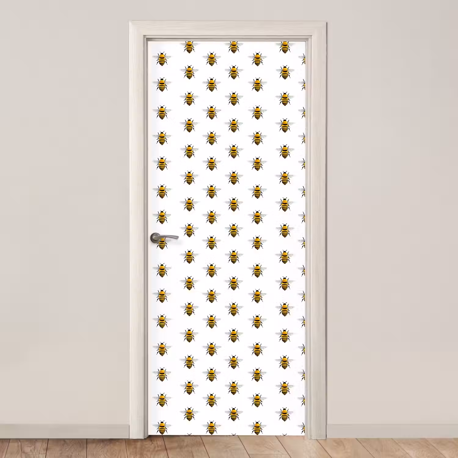 Bijen - Tijdloos - Wit deurposter klein 289 -3d_beige