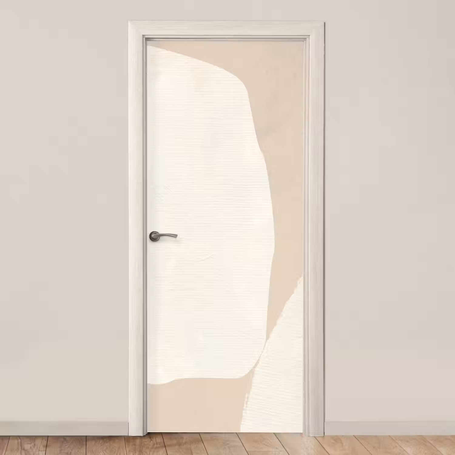 Beige - Abstract - Modern deurposter klein -3d_beige