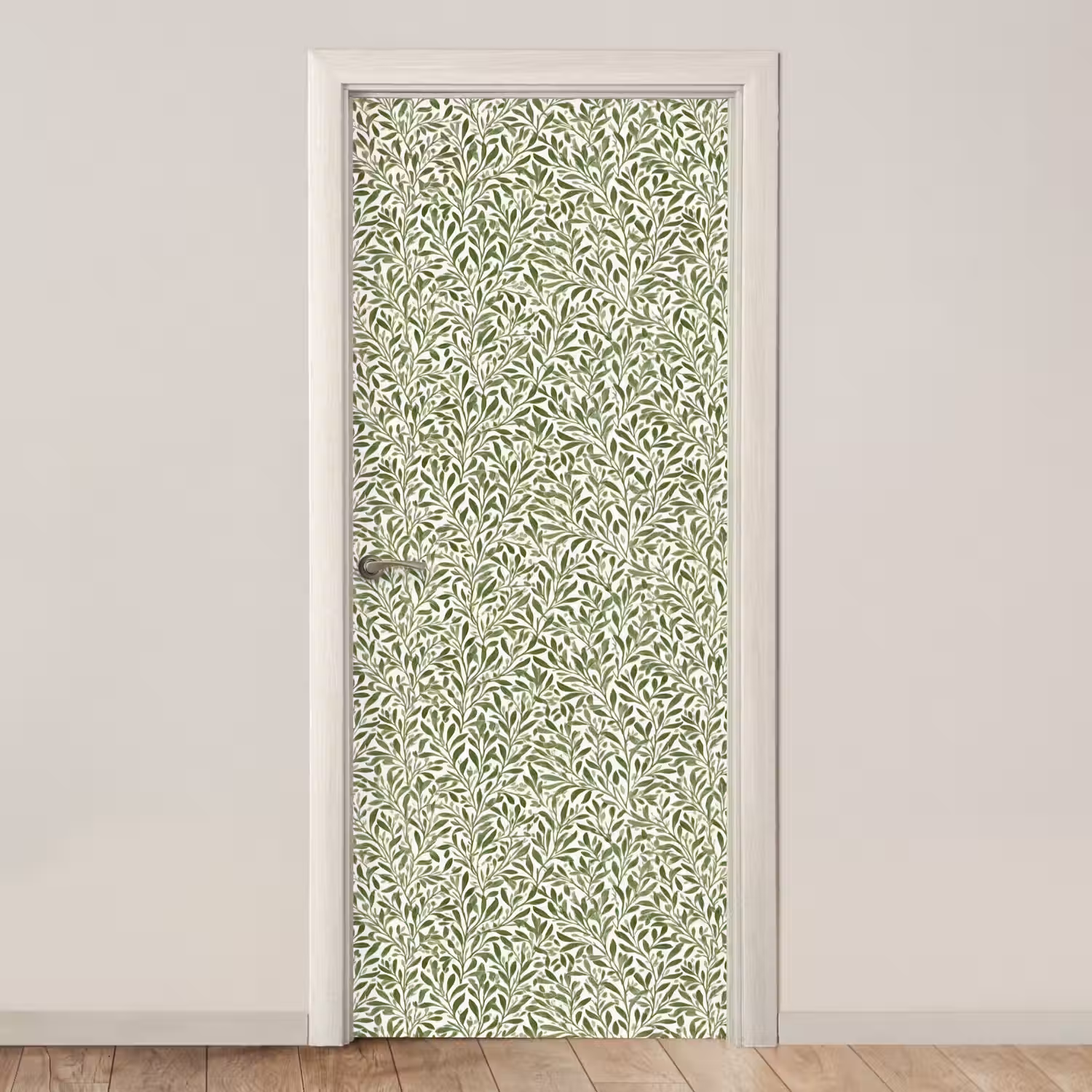 Botanisch - Takken - Groen deurposter klein 289 -3d_beige