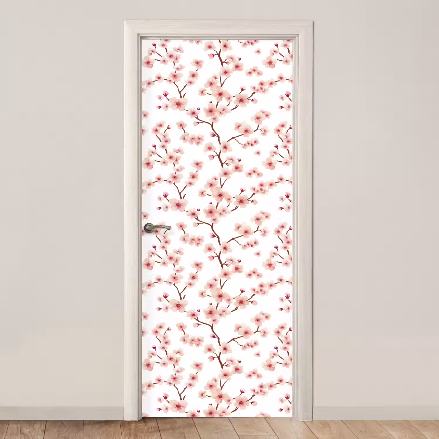 Kersenbloesem - Takken - Roze deurposter klein 289 -3d_beige