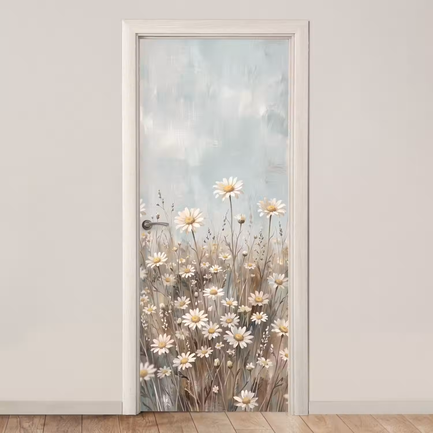 Madelief - Illustratie - Wit deurposter klein -3d_beige