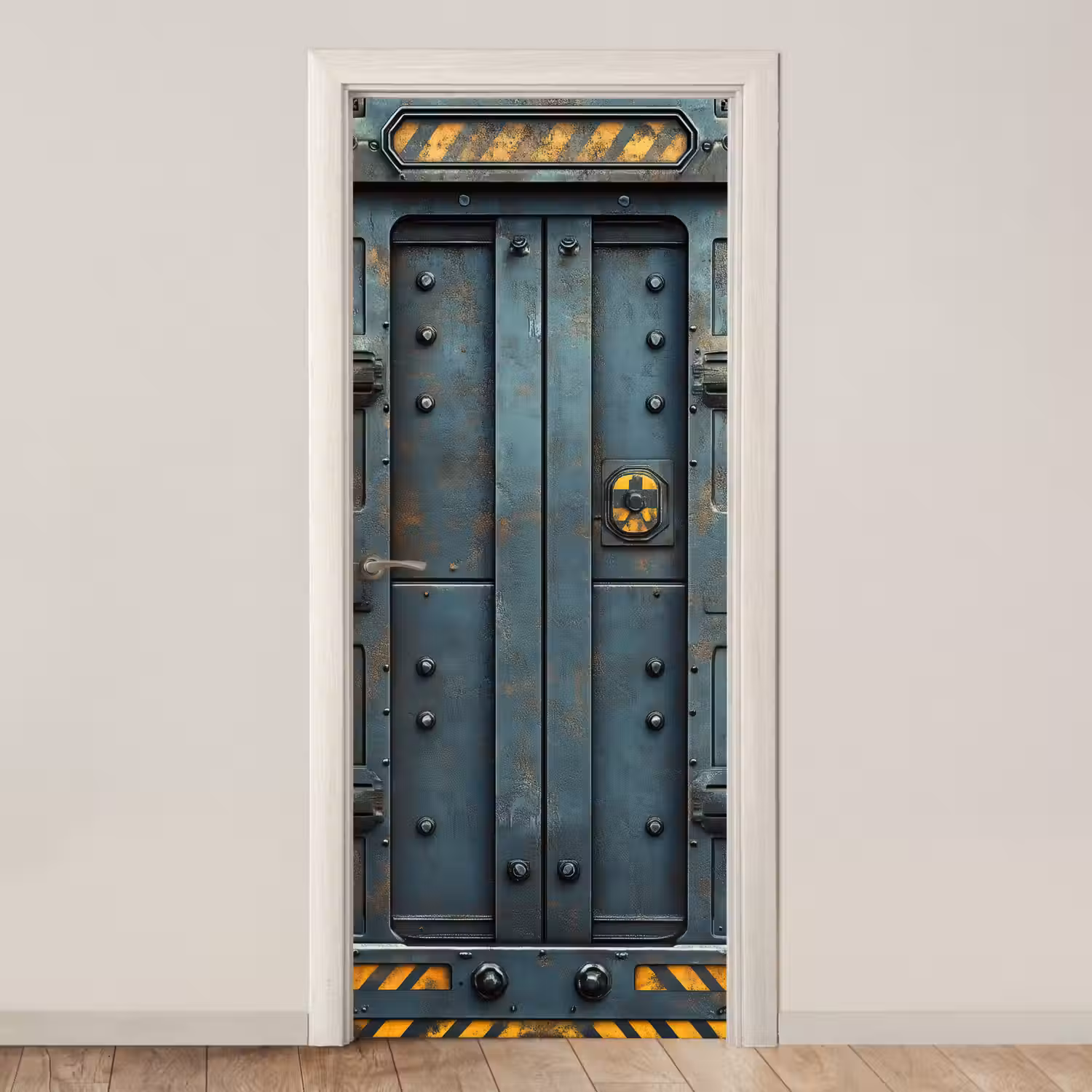Deur - Escape room - Industrieel deurposter klein -3d_beige