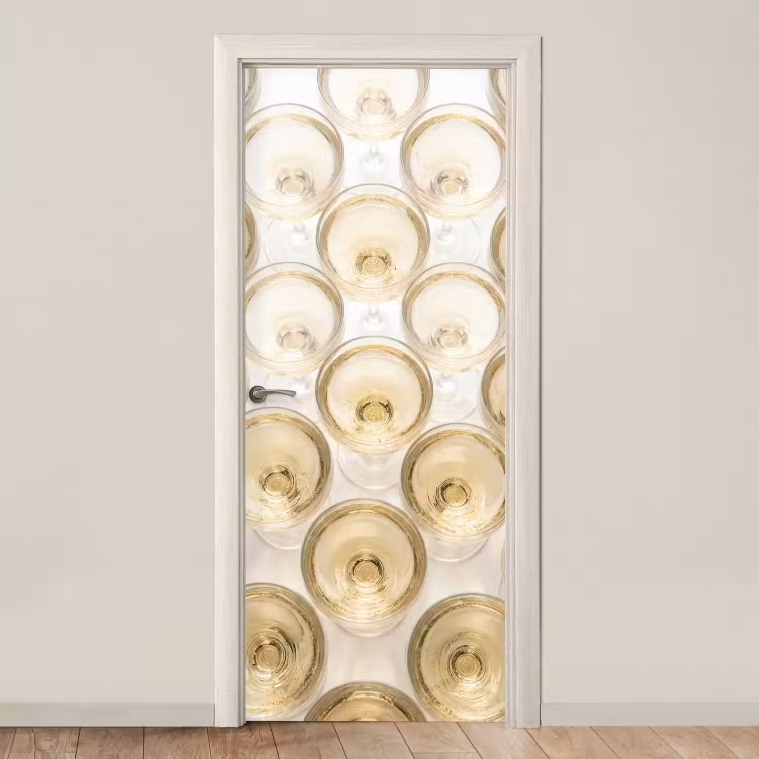 Drank - Glazen - Feest - Goud deurposter klein -3d_beige
