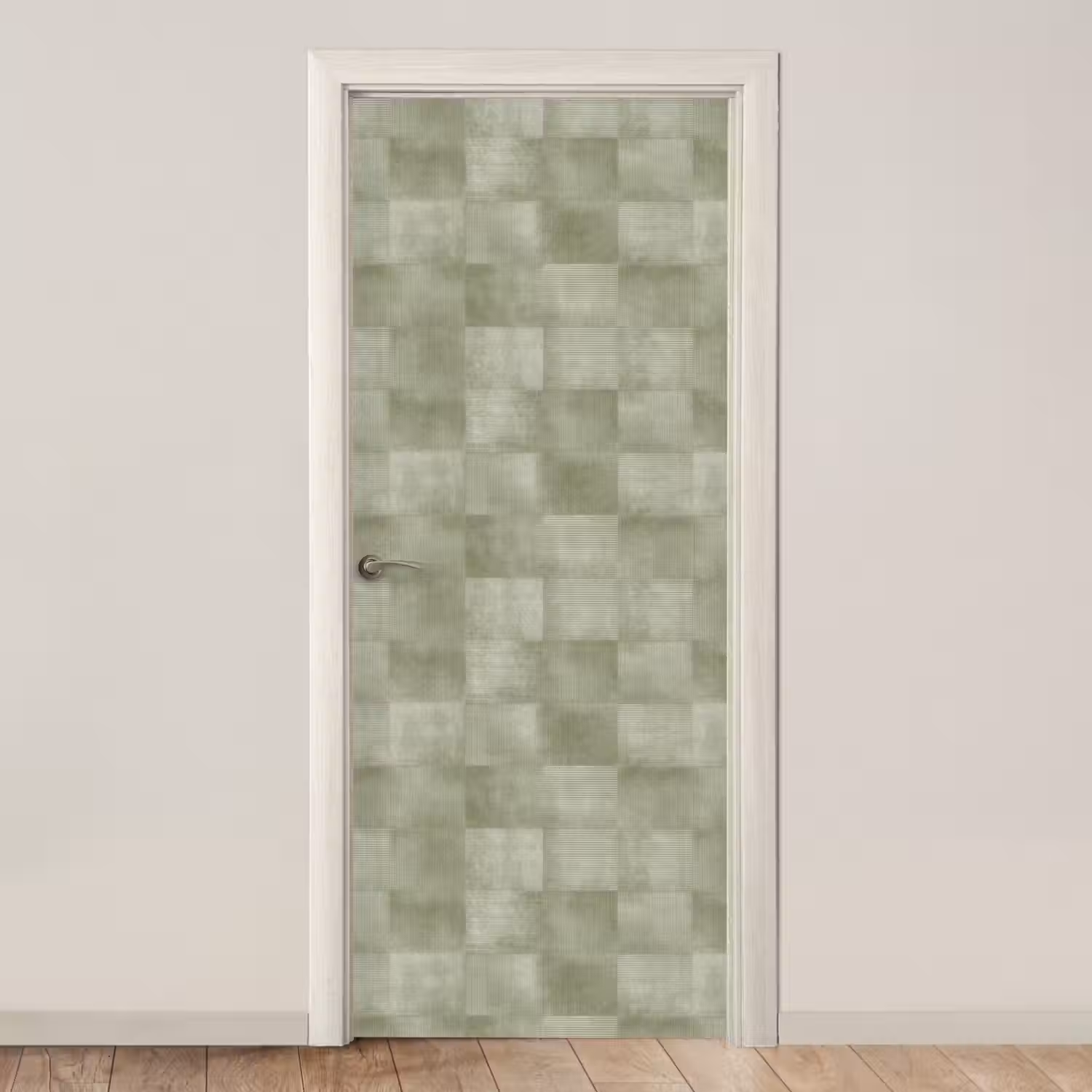 Vlakken - Rustiek - Groen deurposter klein 289 -3d_beige