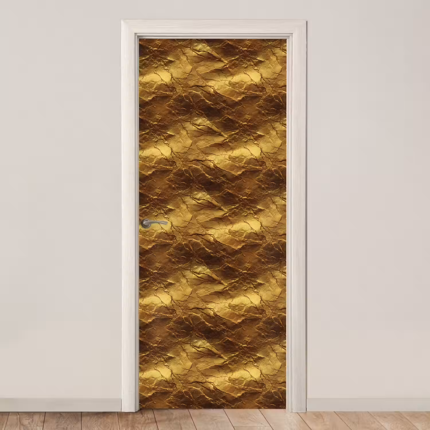 Bladgoud - Textuur - Goud deurposter klein 289 -3d_beige