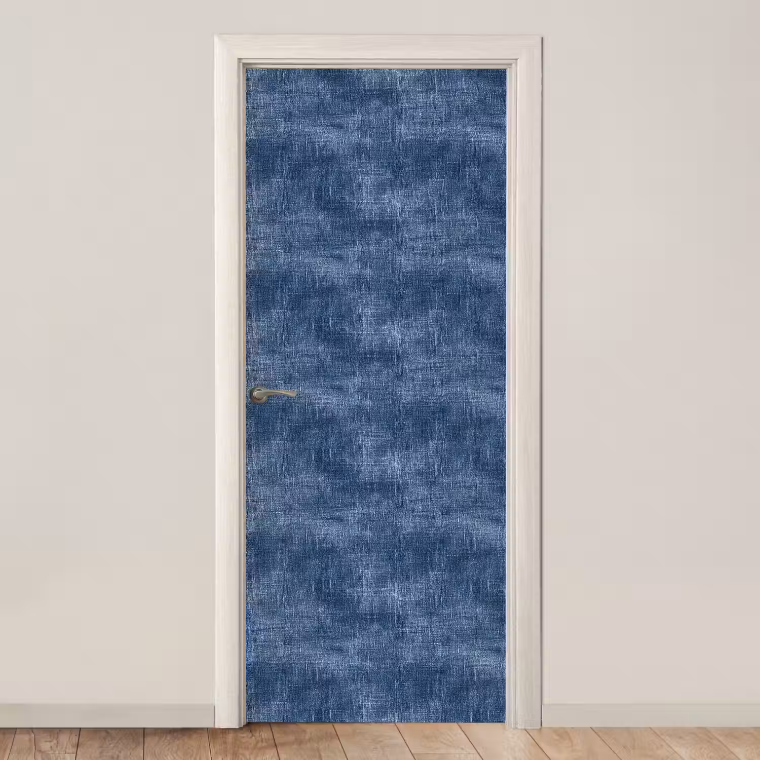 Linnen - Textuur - Patroon - Denim - Rustiek deurposter klein 289 -3d_beige