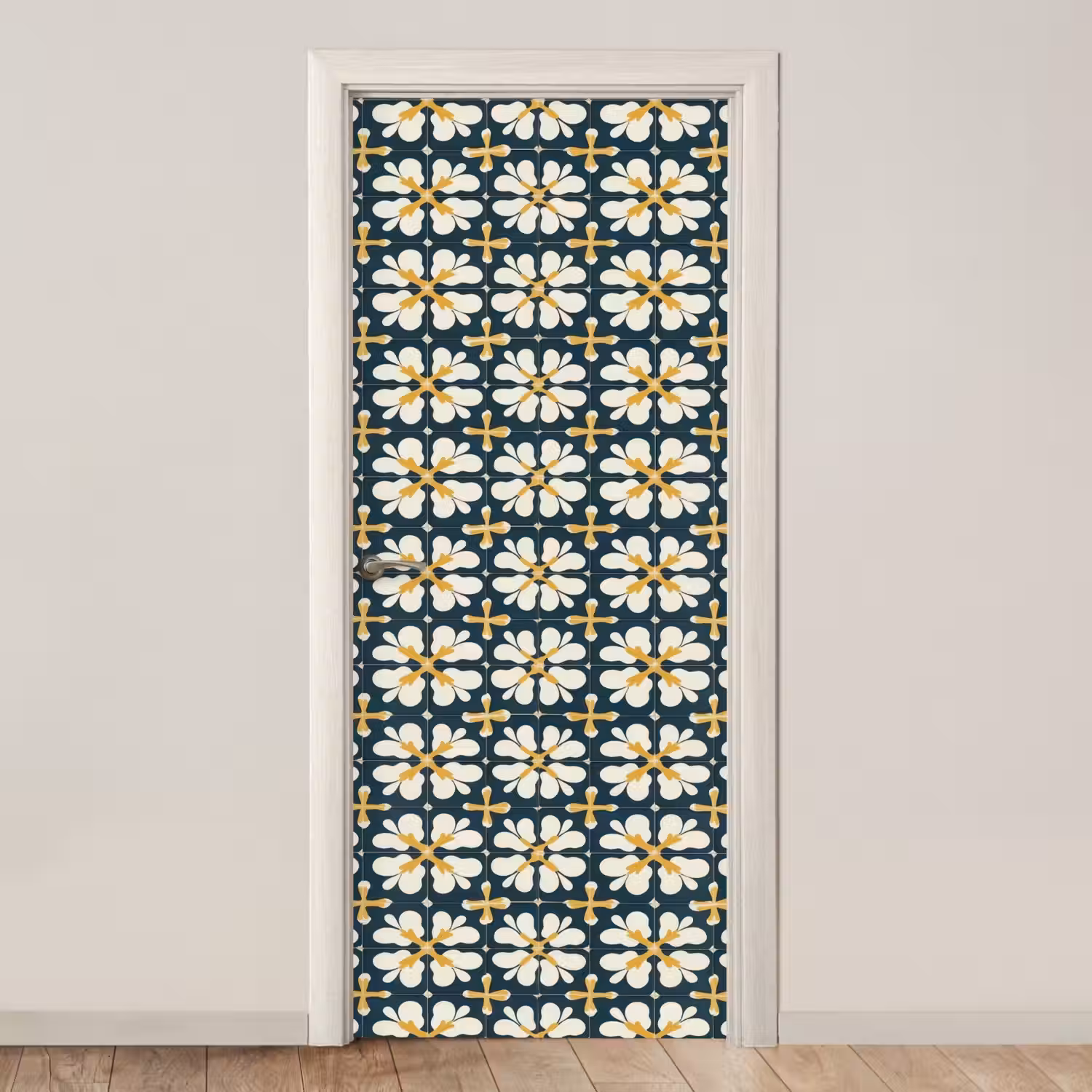 Motief - Tegel - Okergeel deurposter klein 289 -3d_beige