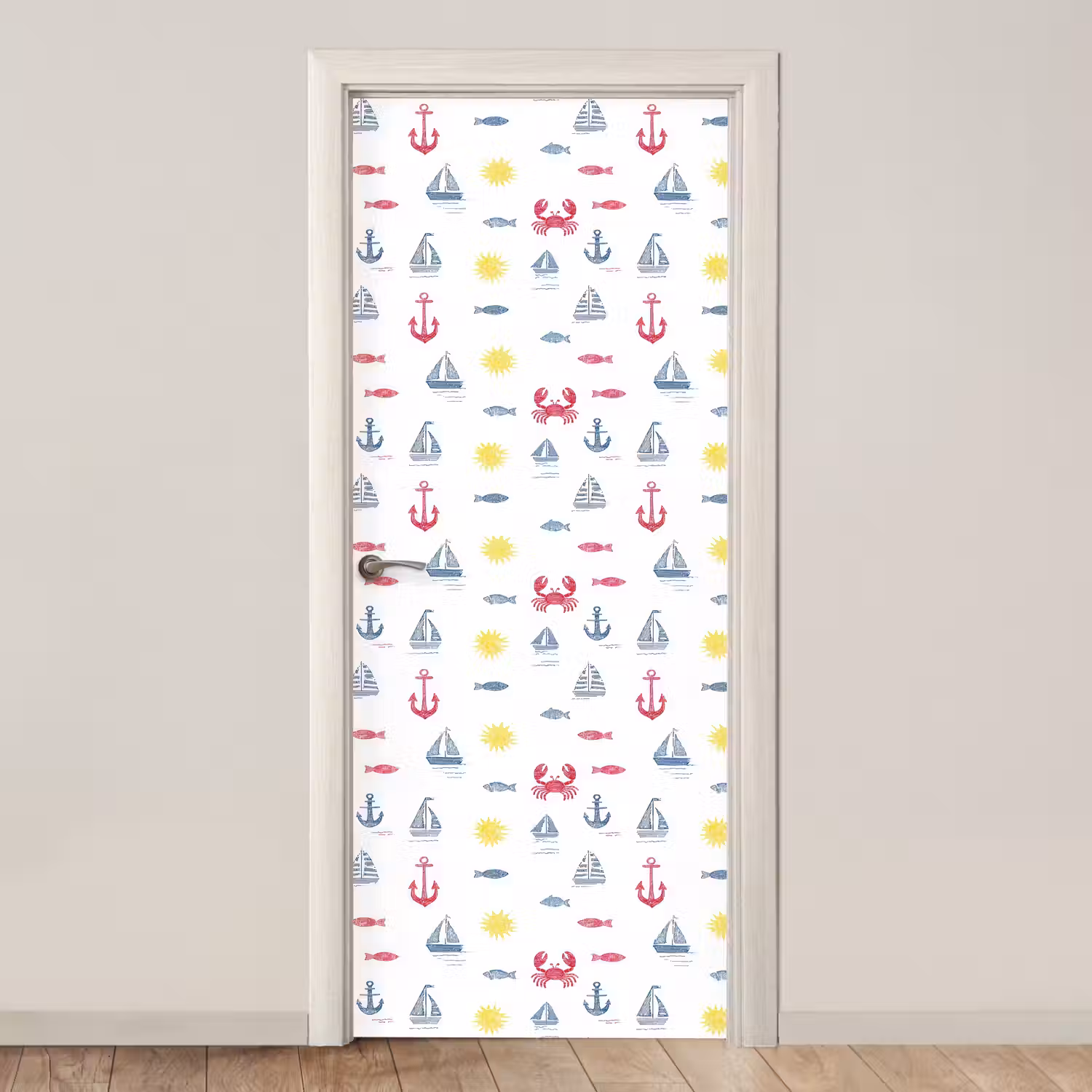 Nautisch - Illustraties - Kleurrijk deurposter klein 289 -3d_beige