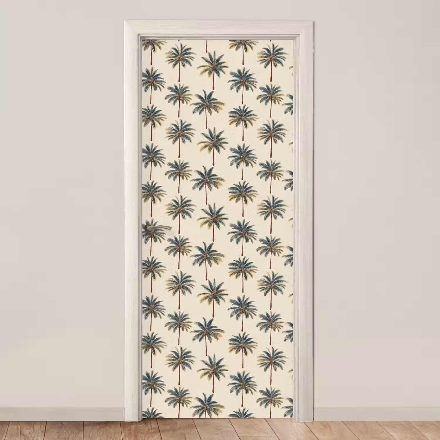 Palmbomen - Tropisch - Groen deurposter klein 289 -3d_beige