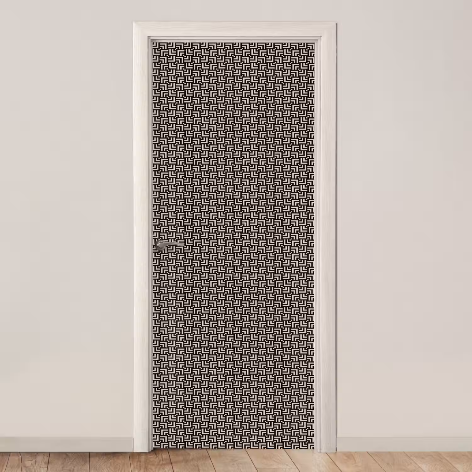 Patroon - Marmer - Zwart deurposter klein 289 -3d_beige