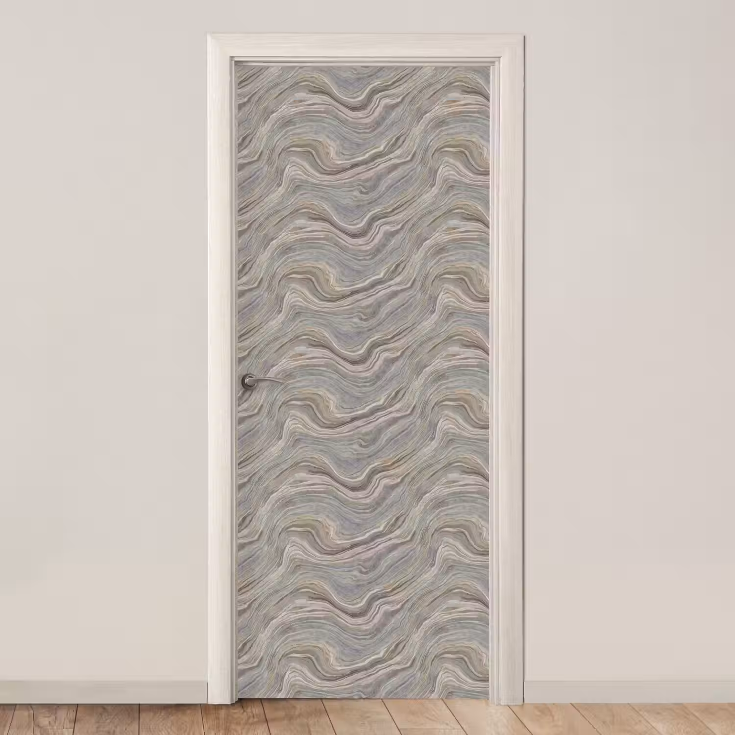 Patroon - Sereen - Paars - Groen deurposter klein 289 -3d_beige