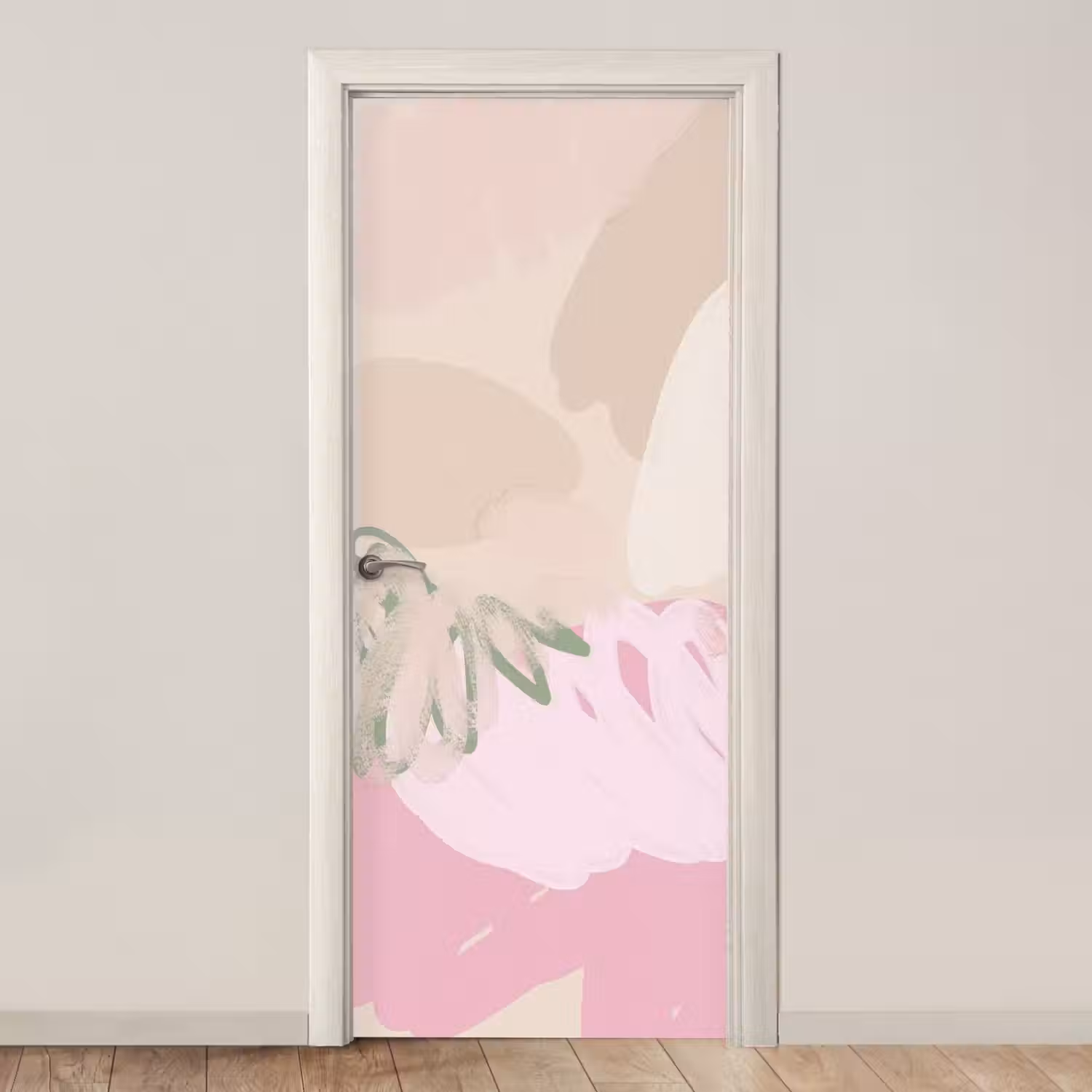 Roze - Kunst - Abstract - Modern deurposter klein -3d_beige