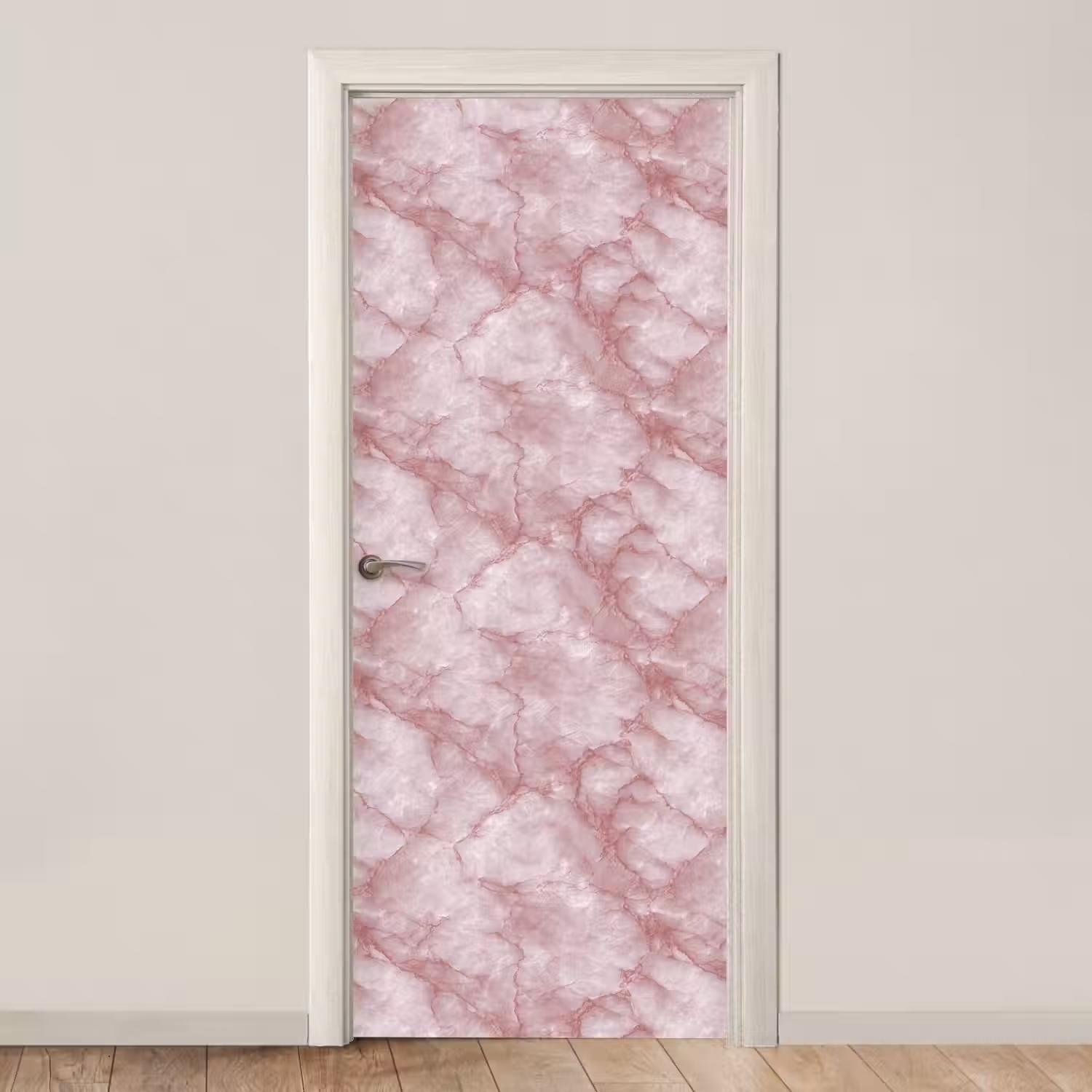 Roze - Kwartsmarmer - Aders deurposter klein 289 -3d_beige
