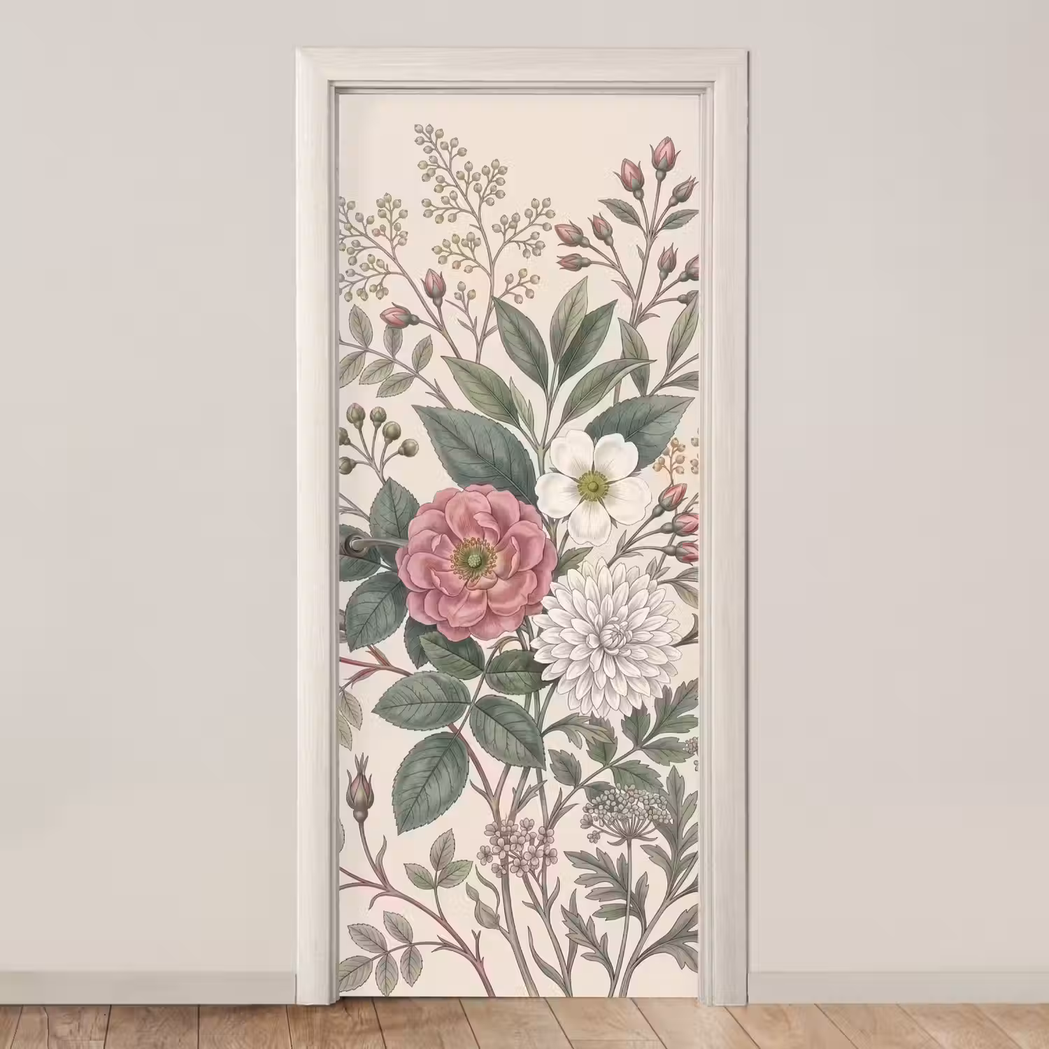 Romantisch - Design - Kleurrijk deurposter klein -3d_beige