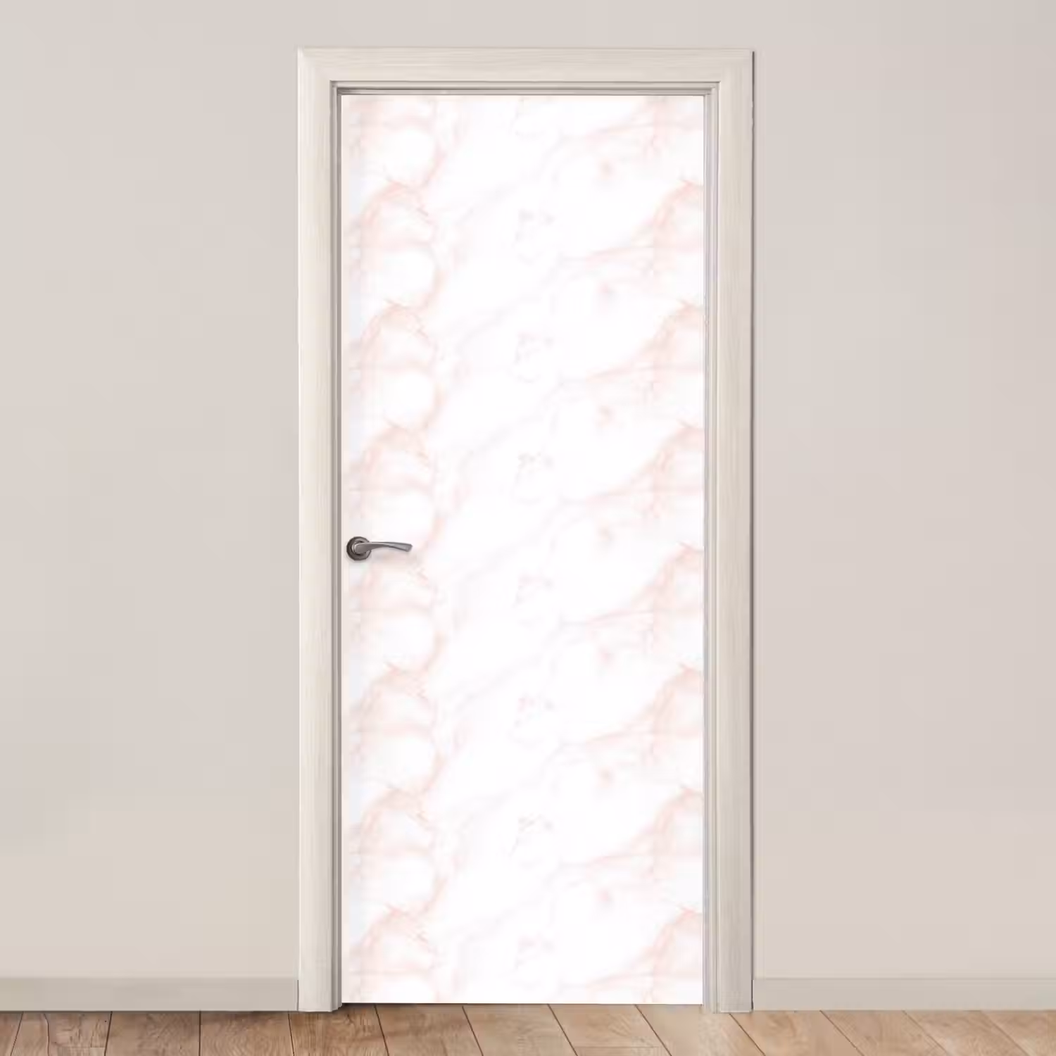 Zalmroze - Marmer - Aders deurposter klein 289 -3d_beige