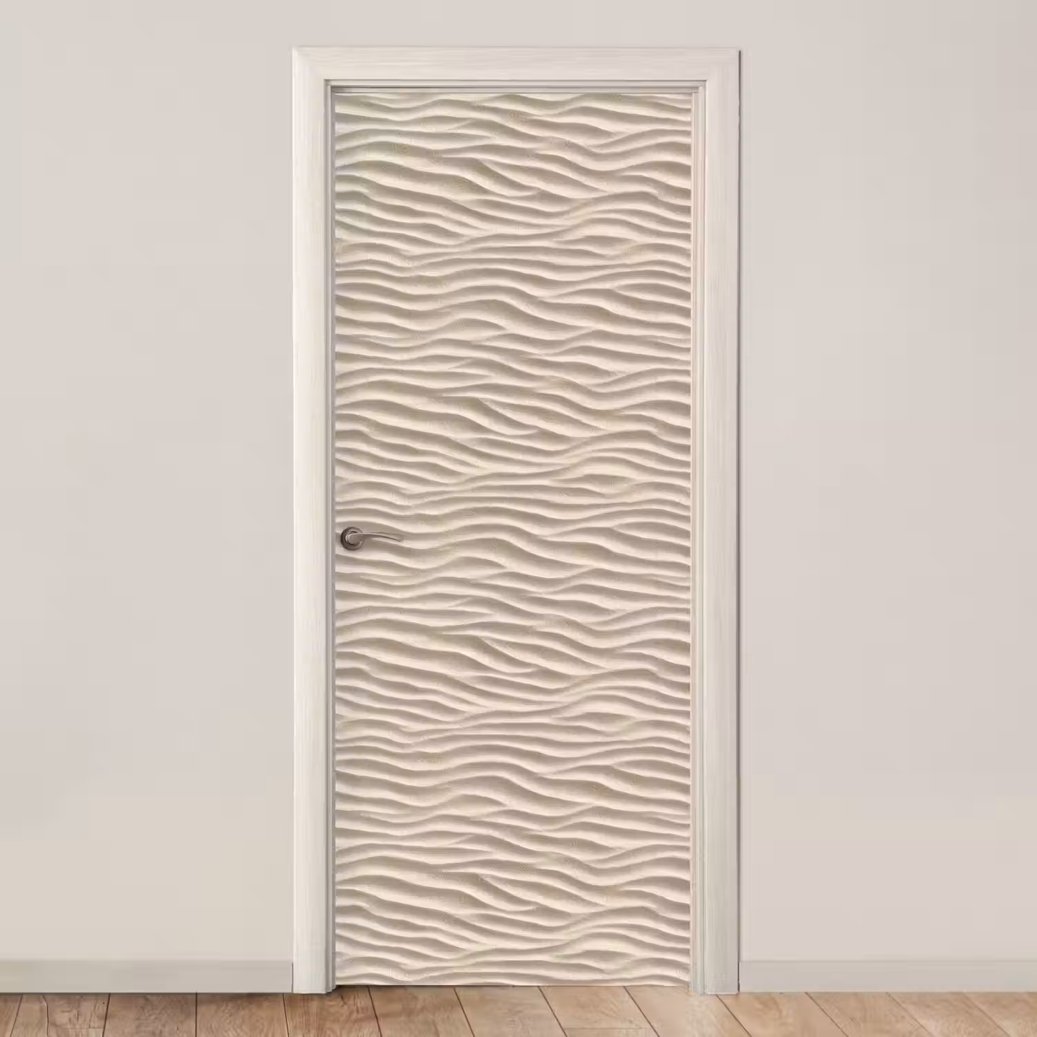 Zand - Golven - Beige deurposter klein 289 -3d_beige