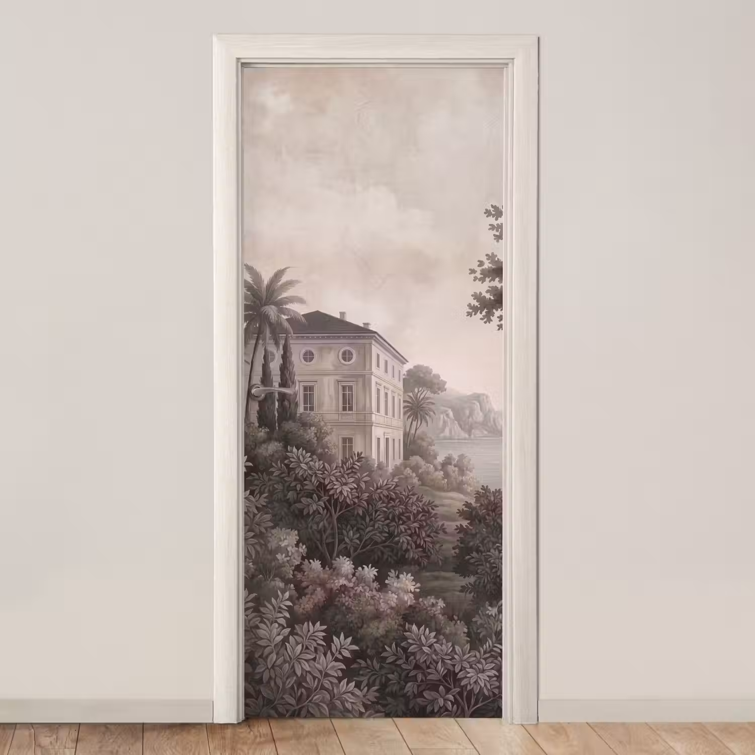 Zee - Villa - Beige deurposter klein -3d_beige