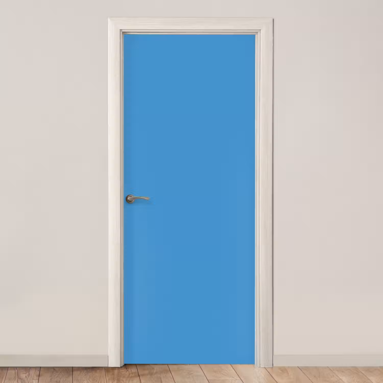 Steel - Blue - Blauw deurposter klein 289 -3d_beige